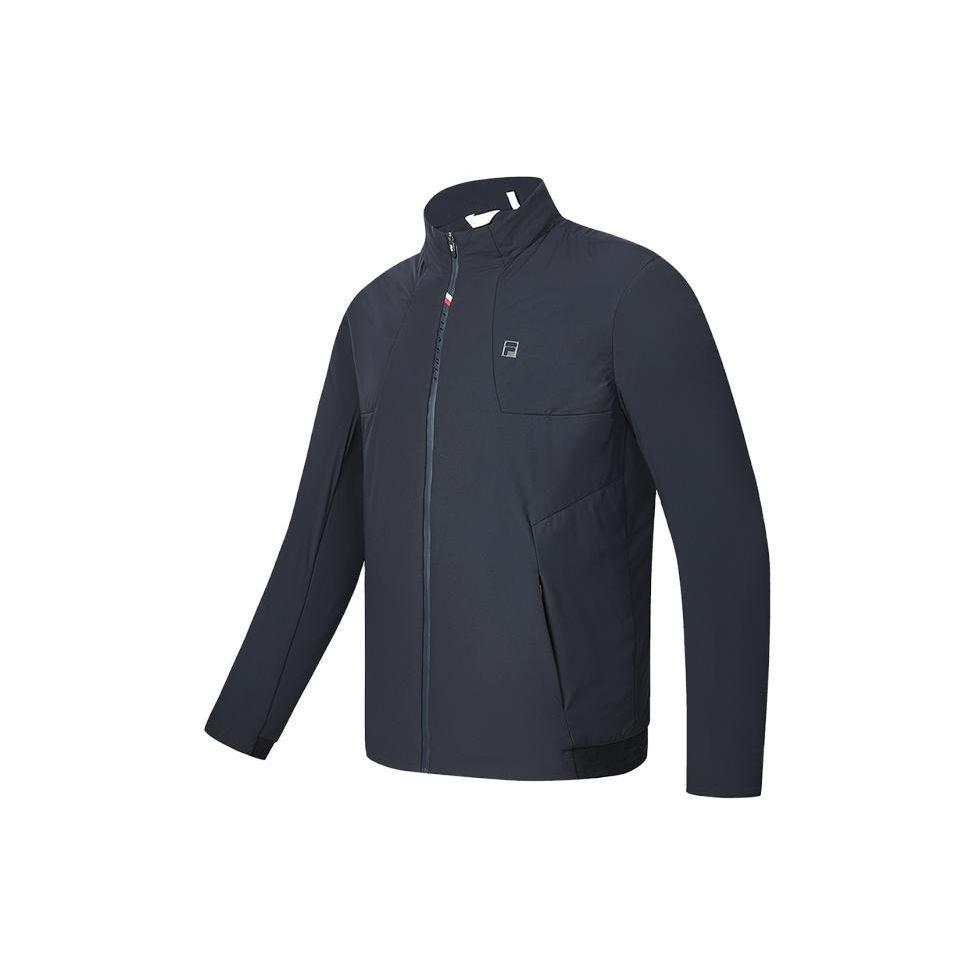 FILA Golf Series Solid Color Stand Collar Elite Cotton Jacket Men Jacket Legendary-Blue A11M415904F-NV