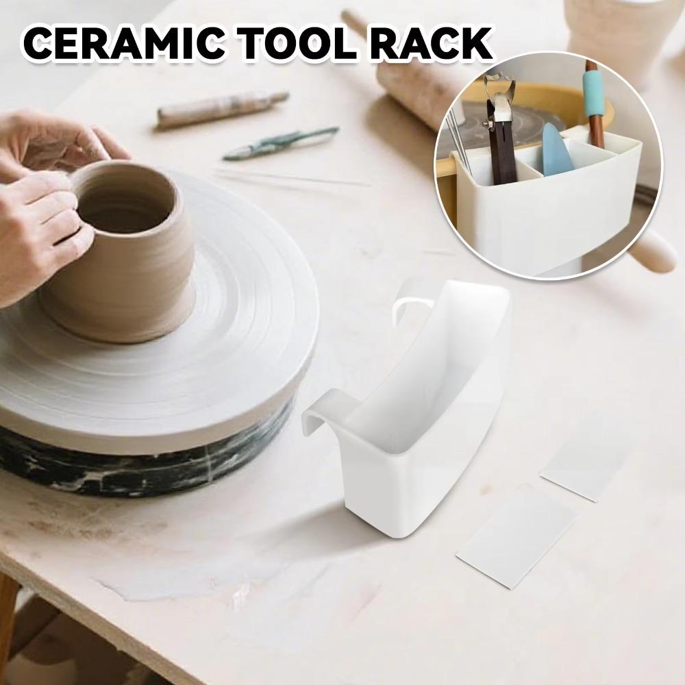 Compartments Storage Case Adjustable Pottery Craft Tool Organiser Portable Ceramic Tool Holder