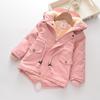 Vestiti Invernali per Bambini Giacca Calda Spessa in Velluto per Ragazze Casual Cerniera Capispalla Solido Versatile Abbigliamento per Bambini