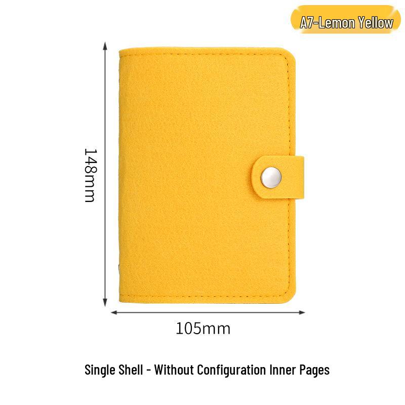 A7 Felt Pocket Book: Portable, Stylish Notebook for Girls – Grid, Blank, and Lined for Financial Management Diary.
