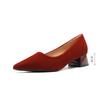 High Heels Women Spring Summer Thick Heel Pointed Professional Mid Heel Pumps New Shallow Commuter Work Shoes Comfortable