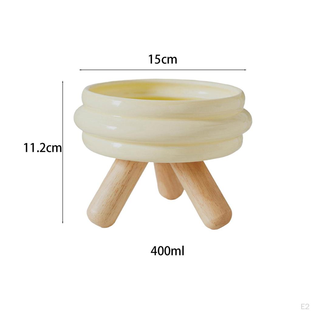Ceramic Cat Bowl Elevated Food Protect Pet Spines Anti Slip Lightweight