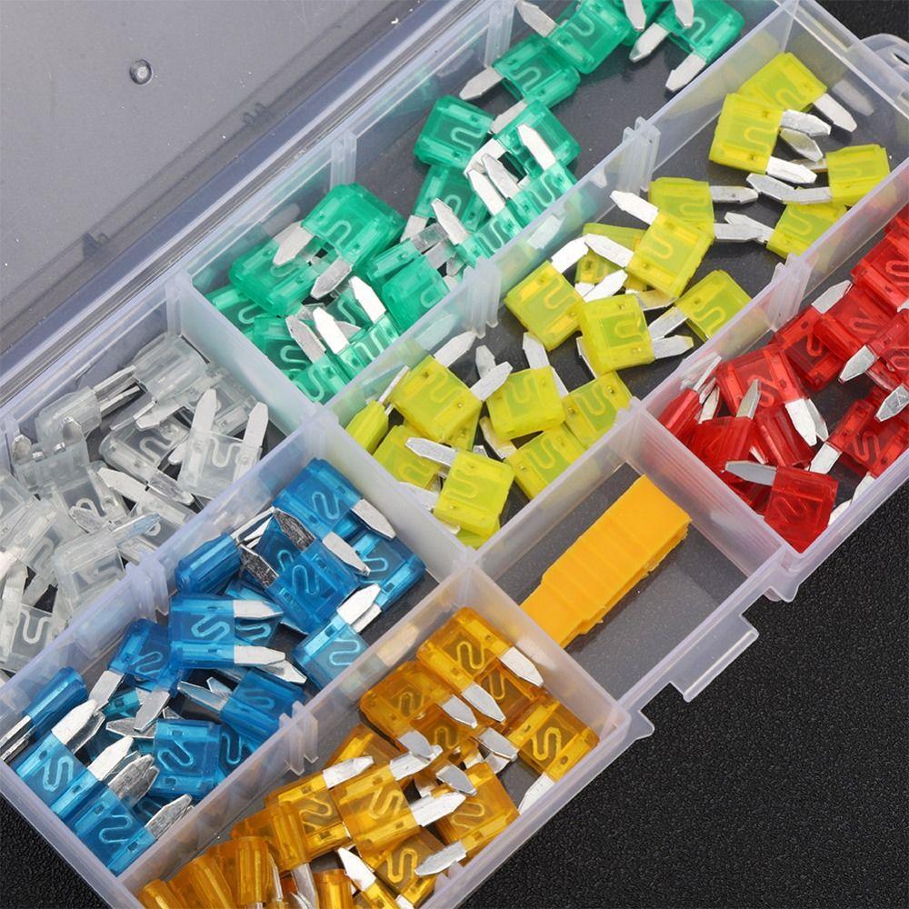 120 PIÈCES Fusibles de Voiture Profil Bas Mini Taille Assortiment Automobile Kit Ensemble Voiture Protection Voiture