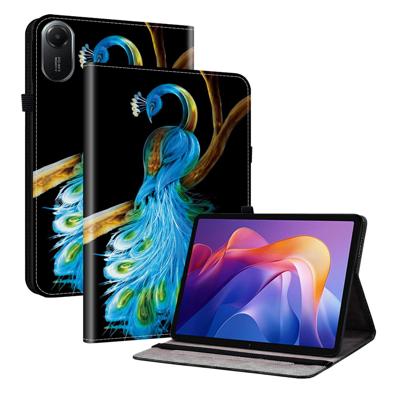 

Чехол для планшета Xiaomi Redmi Pad 2 из кожи с принтом, подставкой и слотами для карт. K