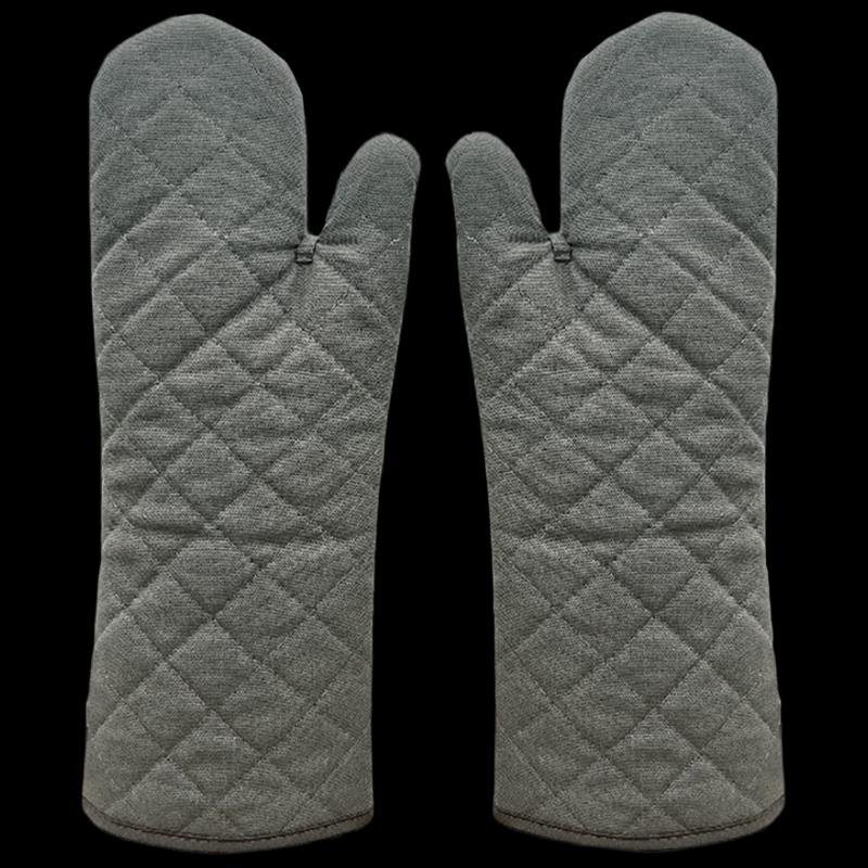 Extra Long High Temperature Cotton Oven Mitts