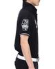 GATCHA Golf Pique Patch Basic Polo Shirt, Men's Unisex Short Sleeve Golf Shirt, Sportswear, Clothing, Black, Size L, 252GG1200