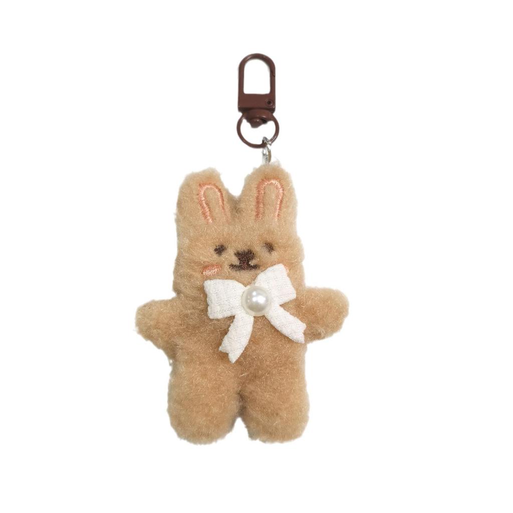 Cartoon Rabbit Plush Keychain: Cute Backpack Charm & Student Gift