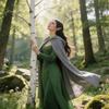 The Lord Of The Rings Arwen Green Cosplay Dress For Halloween And Role Play Events