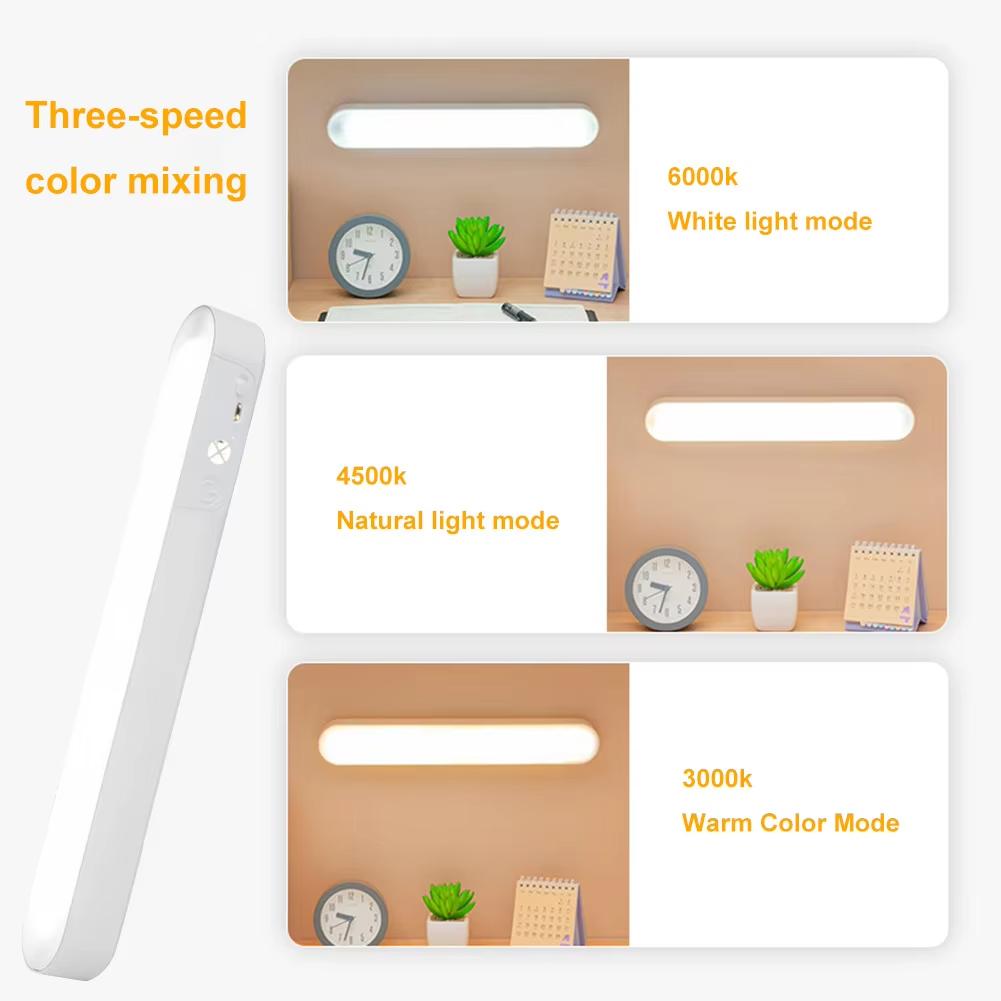 USB Rechargeable Magnetic LED Desk Lamp Adjustable Brightness Dimmable Portable Table Lamp for Office Study Bedroom Computer Use