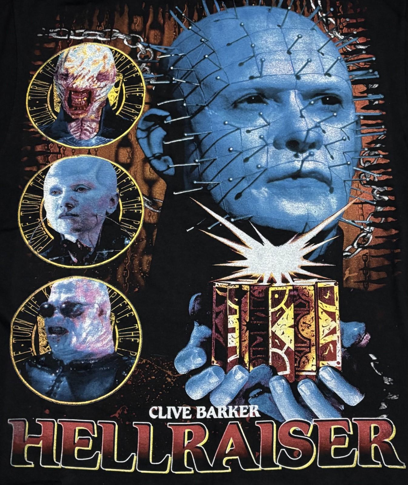 Vintage Hellraiser Pinhead Horror 90s Movie Film Prince 1987 L REPRINT Unisex T-Shirt XXXXL