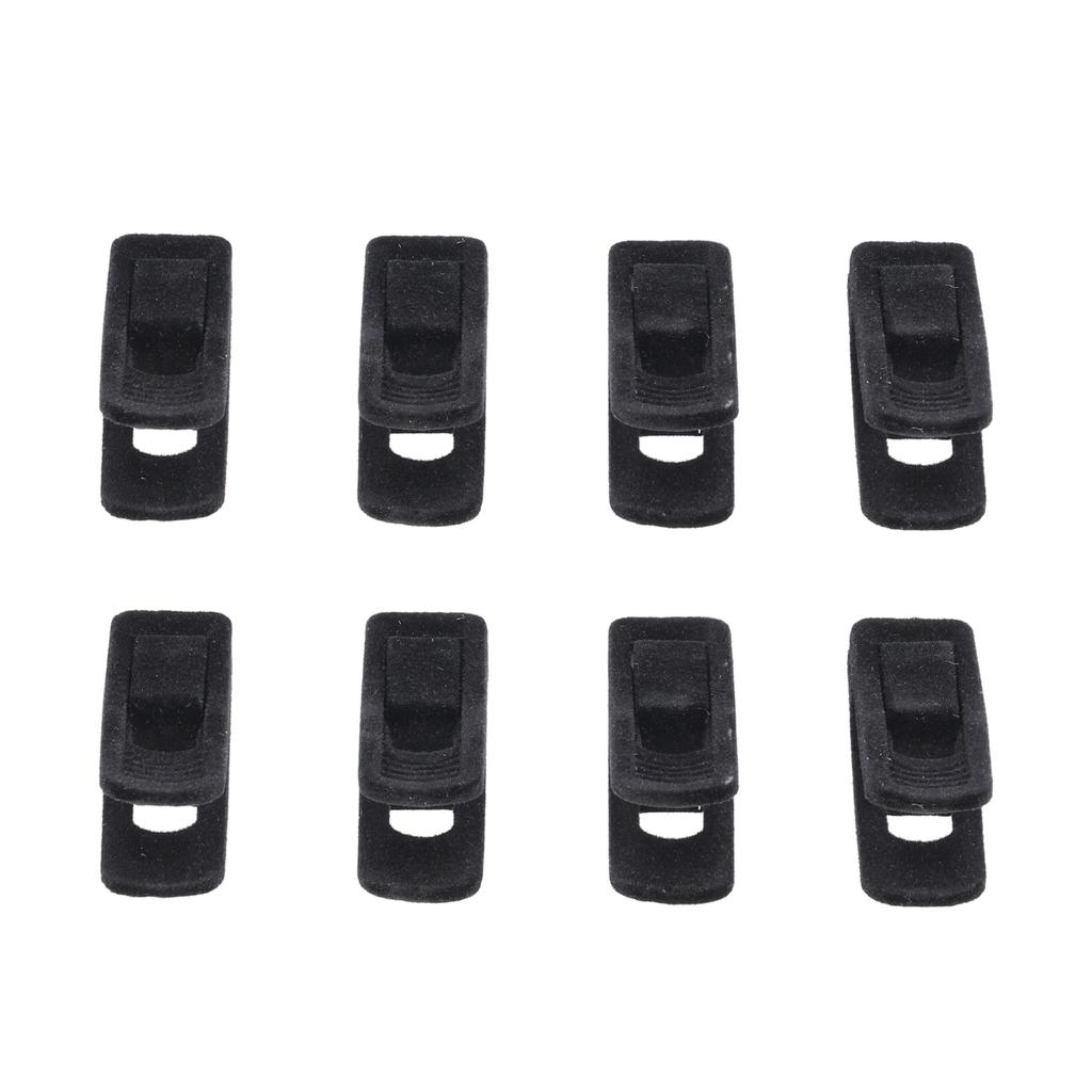 10KS Flokované klipy na ramínka Protiskluzový sametový A klip na kalhoty Sukni Business oblek Ponožky(Černá )