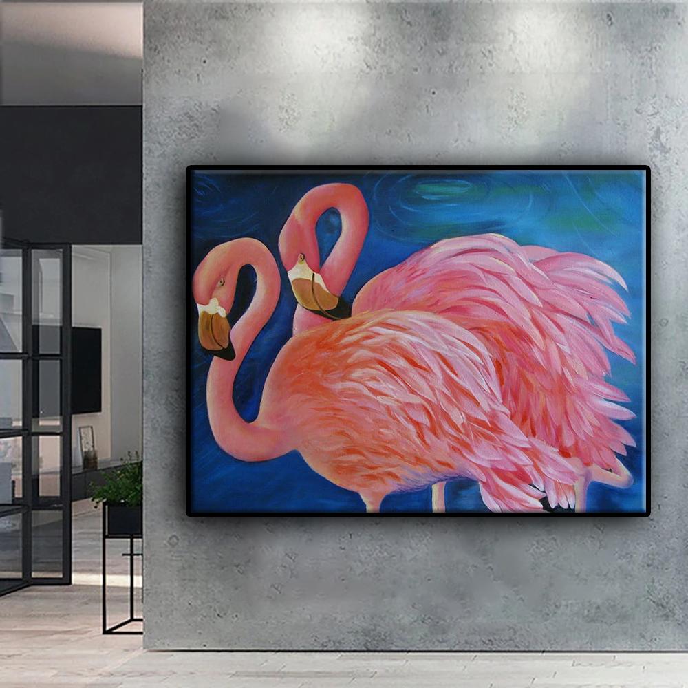 Pictură cu diamant 5D DIY cu punct de cruce Animal Flamingo Broderie cu diamante Mozaic Artă de perete Decorare acasă
