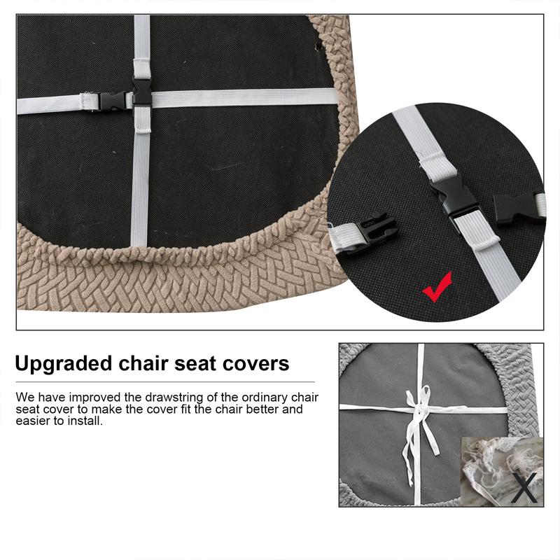 Jacquard Stuhlbezug Esszimmerstuhl Sitzbezug Abnehmbar Waschbar Elastisch Esszimmerstuhl Kissenbezug Überzug