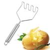 Praktischer Kartoffelstampfer aus Edelstahl zum Zerkleinern von Kartoffeln und Gemüse. Ergonomischer Griff für einfache Handhabung.