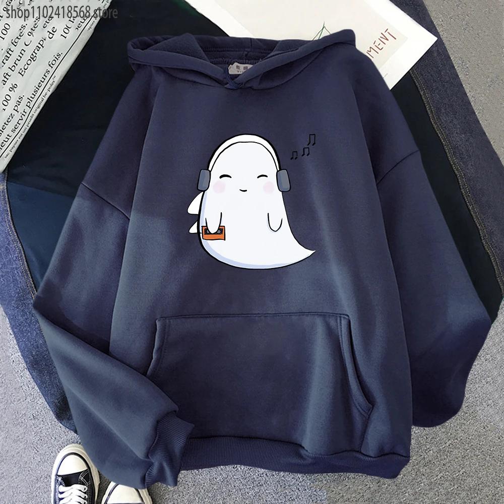 Listen Music Napstablook Ghost Hoodies for Halloween Undertale Game Sweatshirt Hooded Women Kawaii Hoodie Men