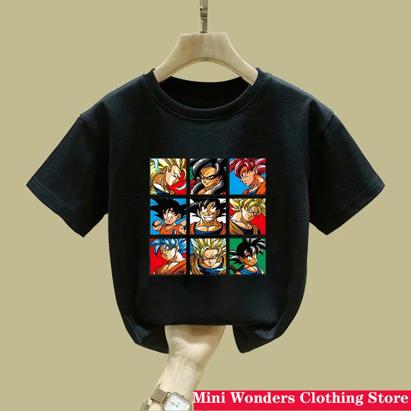 Dragon Ball Boys' Clothes T Shirt Anime Cosplay Son Goku T-shirts Boy T-shirts Tops Children Clothing Summer Short Sleeve Tees