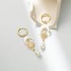 Plated Sophisticated Gold Moon Teardrop Earrings With Natural Shell