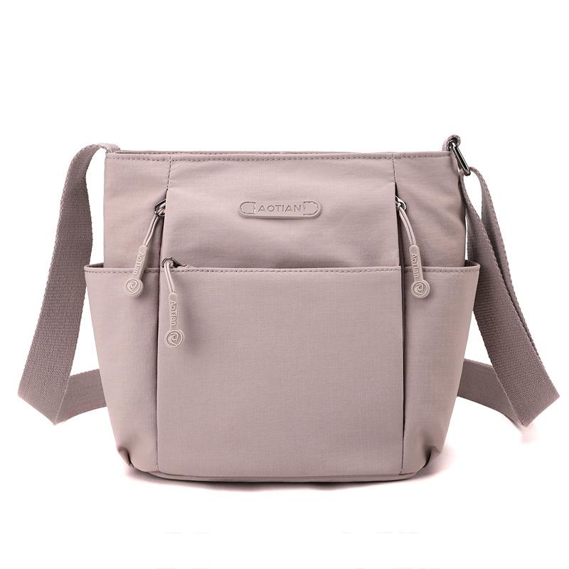 Женская сумка через плечо, многосекционная, легкая сумка через плечо розовый