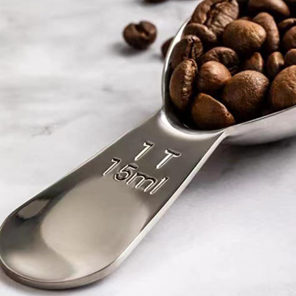 304 Stainless Steel Coffee Scoop 15ml 30ml Coffee Measuring Scoop Short Handle Tablespoon for Coffee Tea Sugar