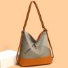 Contrast Color Tote Bag Women's Shoulder Bag Patchwork Crossbody Bag