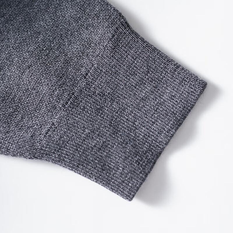 Hengyuanxiang Men's Machine Washable Crew Neck Thick Wool Sweater