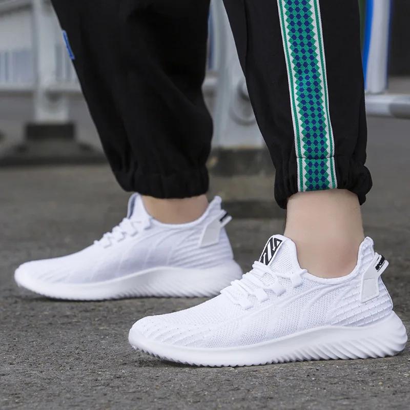 Fashion Men Sneakers Mesh Casual Shoes Lace-up Men Shoes Lightweight Vulcanize Shoes Soft Walking Sneakers Zapatillas Hombre