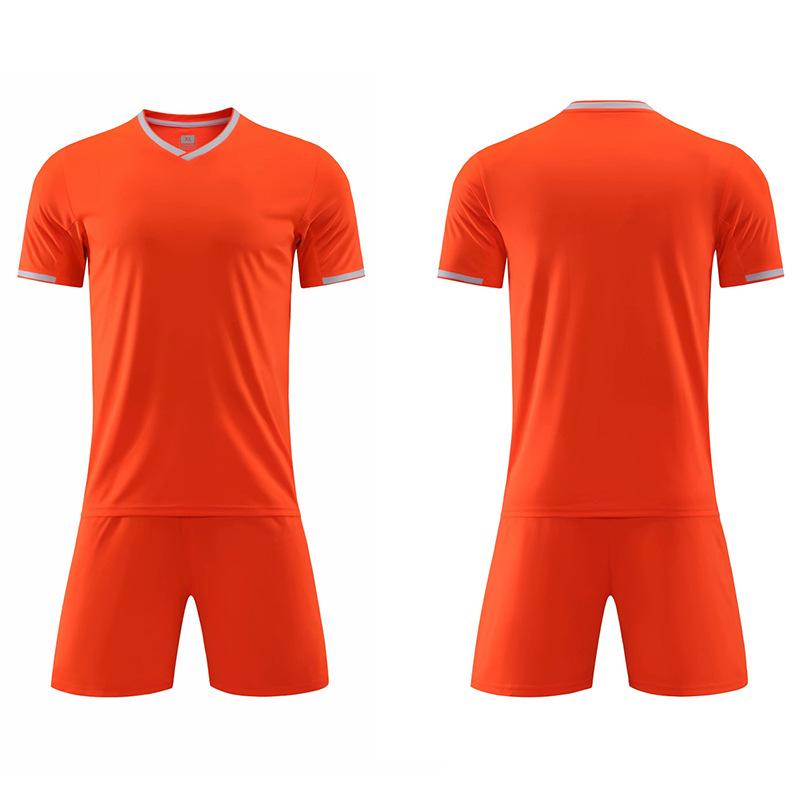 

Soccer Uniform Suit Men S Soccer Uniform Adult Children Soccer Camp Team Uniform Sweat Absorption Breathable Printing Number 3XS помаранчевий