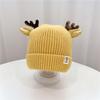 Infants and Toddlers Knitted Wool Hat Autumn and Winter Children's Christmas Antlers Thickened Warm Hat Ear Protector Pullover Hat 2080-1