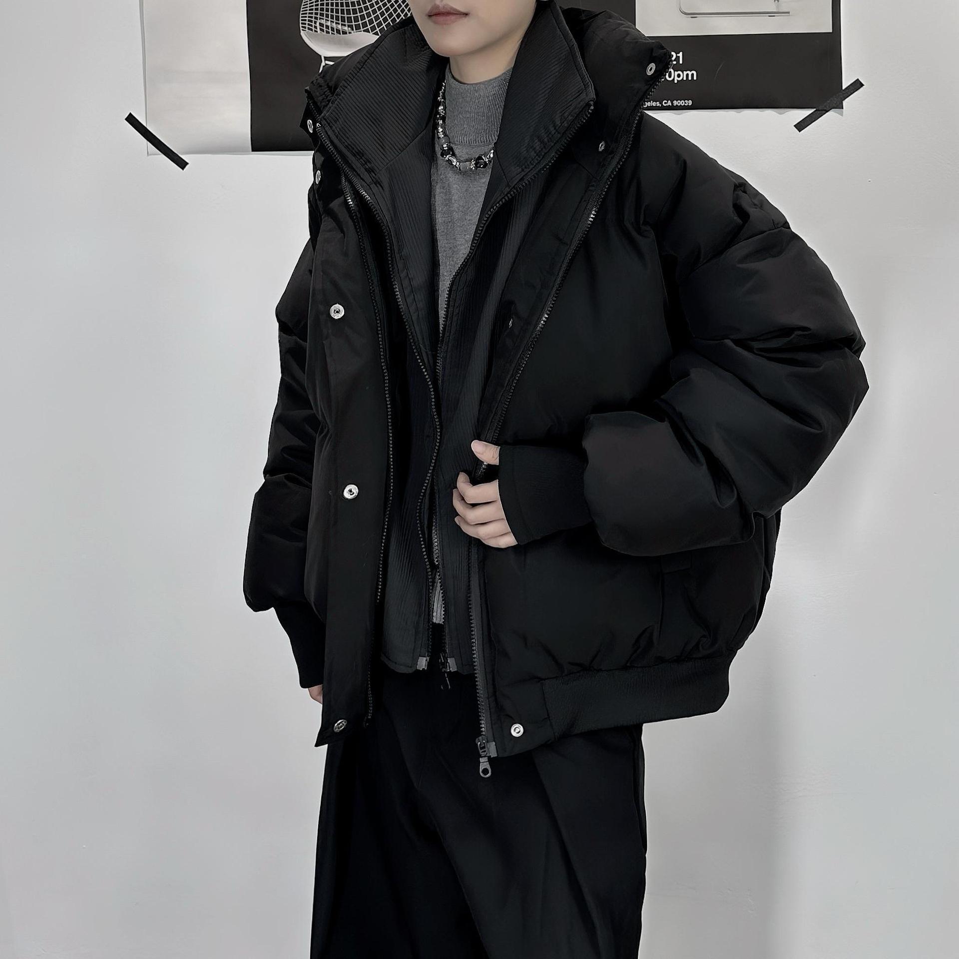 

Cotton clothes men s new winter trend light and thin high-end thickened warm jacket XXL чорний