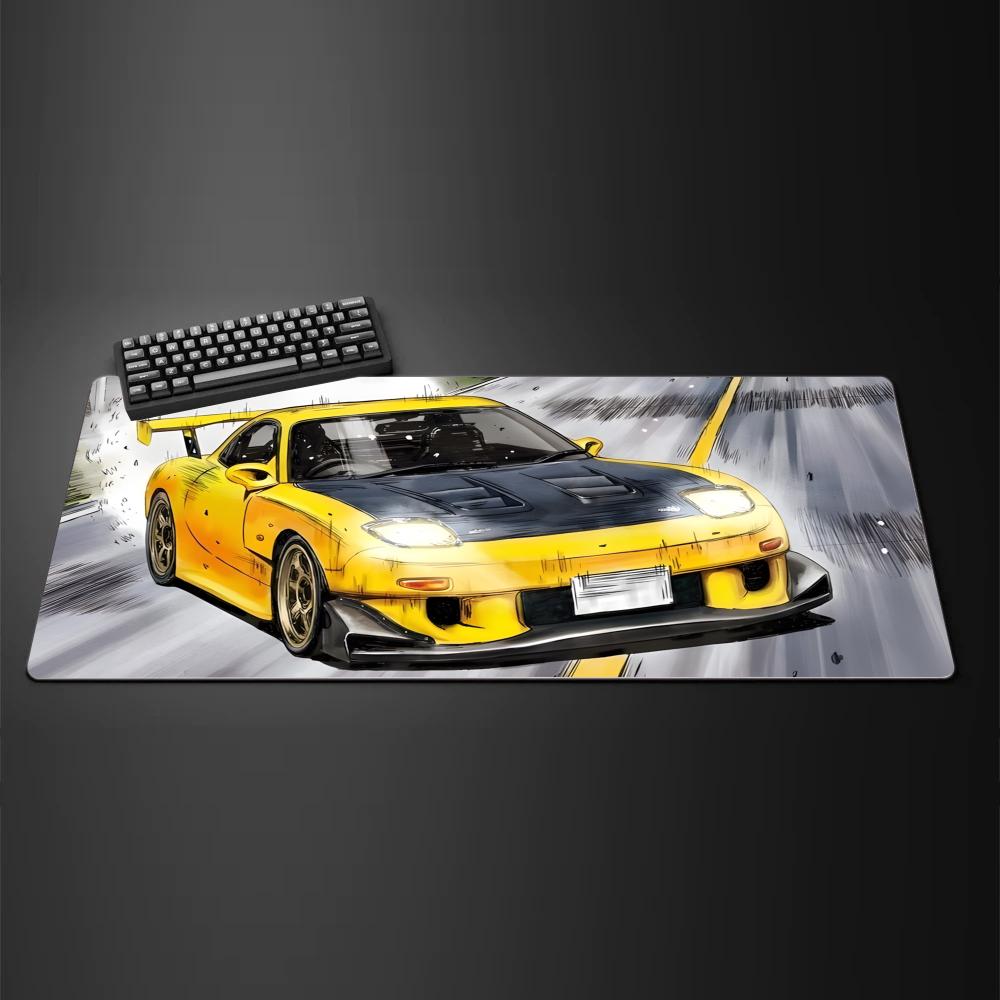 Auto Klassisch JDM Initial D Mauspads Mousepad Großes Gaming-Mauspad LockEdge Verdickt Computer Tastatur Tisch Schreibtischmatte