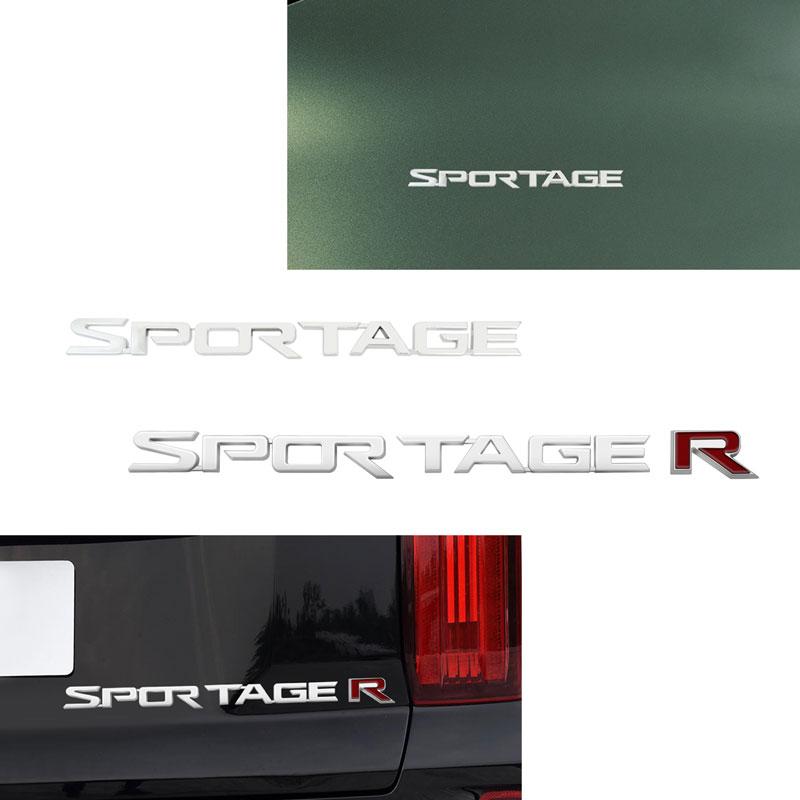 ABCDFV1 3D ABS Car Stickers Sportage R Auto Letter Logo Decoration Rear Bumper Tail Door Trunk Decals For KIA Car Styling Accessories