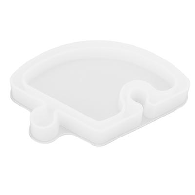 Silikonform Tablett Fächerförmiges Snack-Aufbewahrungstablett DIY Handwerk Wiederverwendbare Tablettform für DIY Schmuckhalter Obstsnack