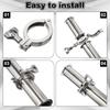 SS304 Roestvrij Staal Tri Clamp Met Siliconen Pakkingen Pijpklem Nieuwe Sanitaire Fitting