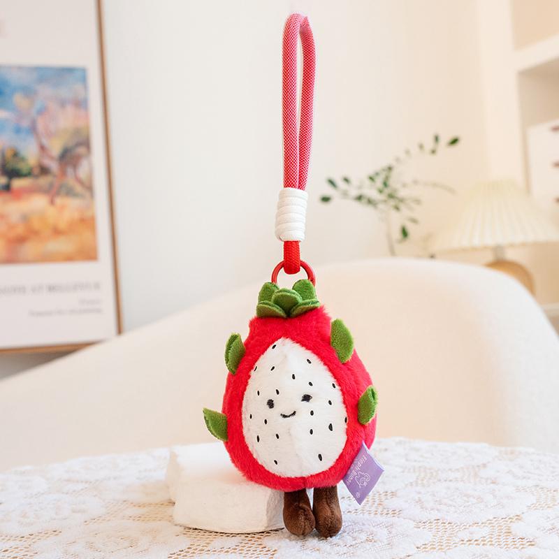 Portachiavi Peluche Varie Frutta Bambole Frutta Carine Mirtillo Pitaya Anguria Mangostano Kawaii Decorazione Borsa Regalo Per Ragazza