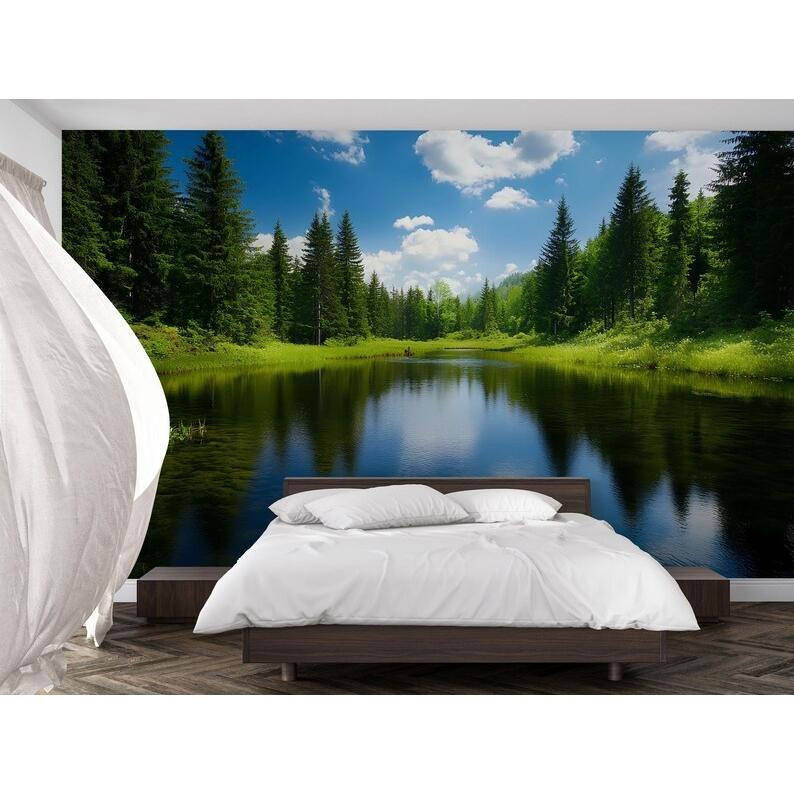 Forest Lake tapestry 75x100 чёрный