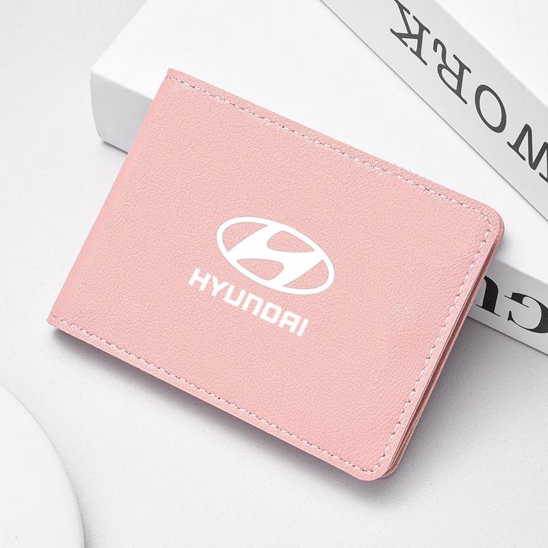 PU Leather Car Ten-card Driver License Cover Car Driving Documents Case Credit Card Holder Fit For Hyundai i20 i30 Tucson Accent HH51