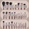Professional Animal Hair Makeup Brush Set Complete Soft Bristles for Eyeshadow Lip Foundation Beginner Use