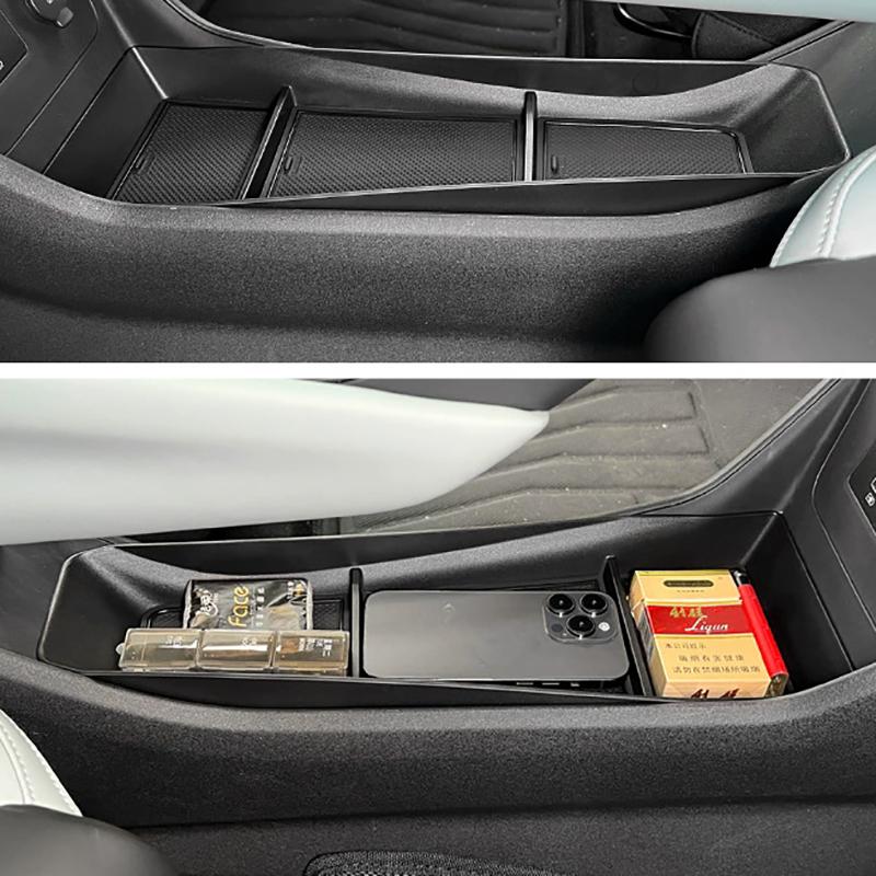Center Console Lower Storage Box For Byd Seagull - Tpe Double Layer Organizer Tray With Flip Lid Car Interior Accessorie