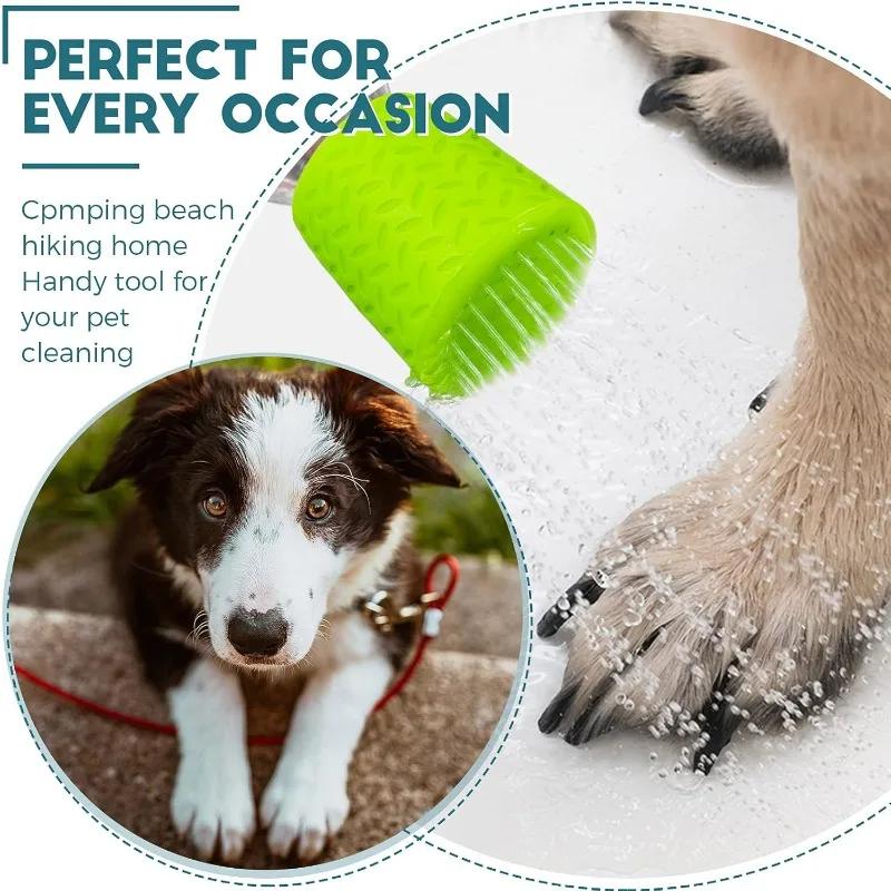 Silicone Pet Shower Head Dog Shower Head Bottle Attachment Portable Pets Shower for Pet Travel Shower  Dog Paw Cleaning Supplies