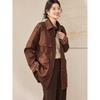 Mohan Yimei Urban Leichter Wildleder-Trenchcoat