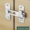 1Pcs Stainless Steel Sliding Barn Door Lock Hardware Gate Latches, Window Closet, Matte Black Silvery