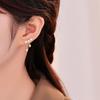 S925 Sterling Silver Heart Zircon Pearl Tassel Earrings for Women Temperament Light Luxury High-quality Earrings