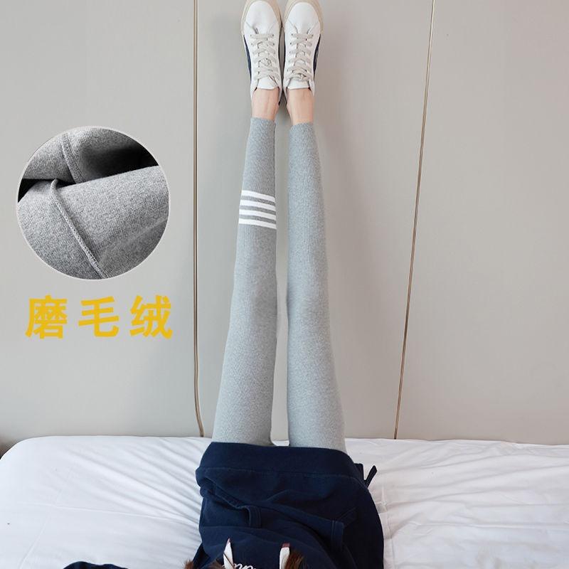 

Качественные леггинсы верхняя одежда осень и зима новые флис утолщенные девять точек высокая посадка нить тонкие универсальные эластичность XL [125-82.5kg]