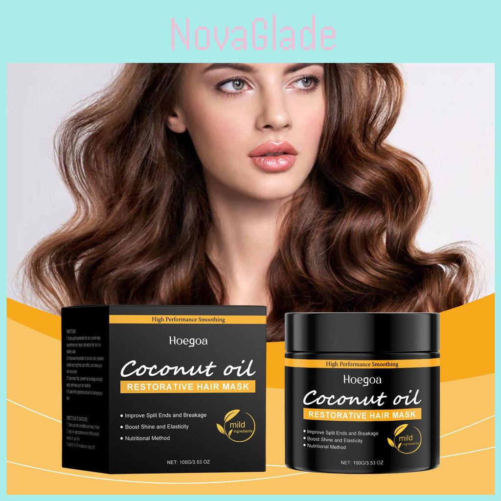 Hoegoa Coconut Oil Hair Mask For Nourishing And Repairing Dry Frizzy Hair 100g