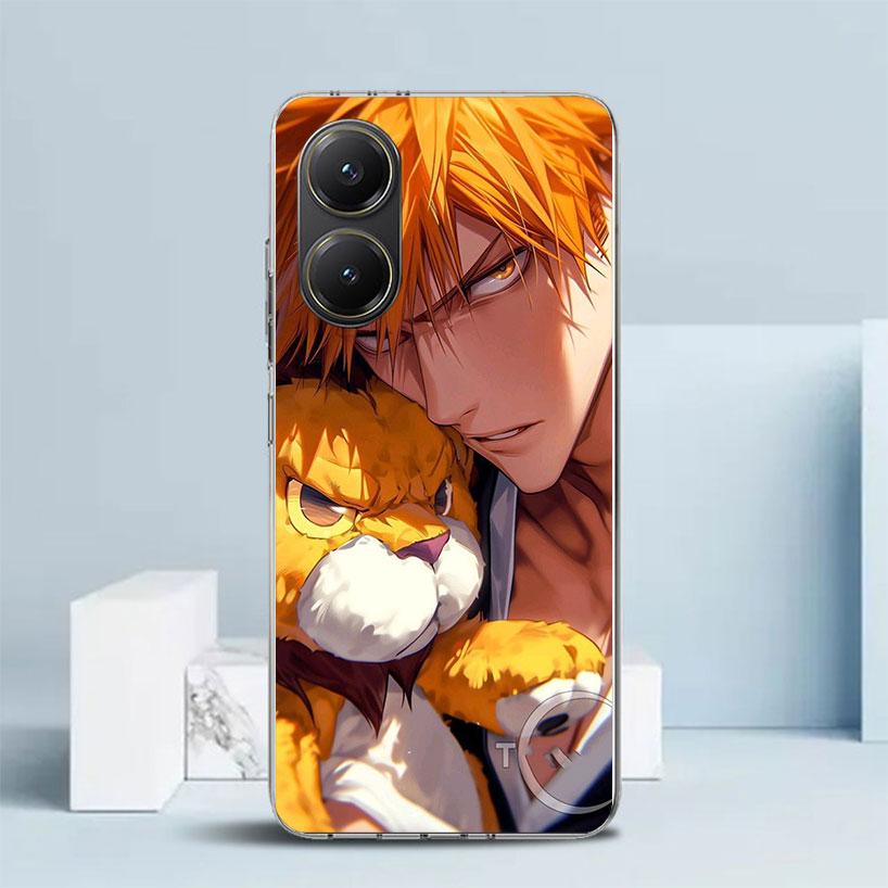 Kurosaki Ichigo Bleach Phone Case For Xiaomi Poco F7 Ultra X5 X6 X7 Pro M7 Redmi 15C 15 13C 13 12C 12 10C 10 10A 9 9C 9A 9T Cove