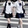 Japanese Academy-Style JK Uniform Set: Women's Short Sleeve Shirt & Pleated Skirt
