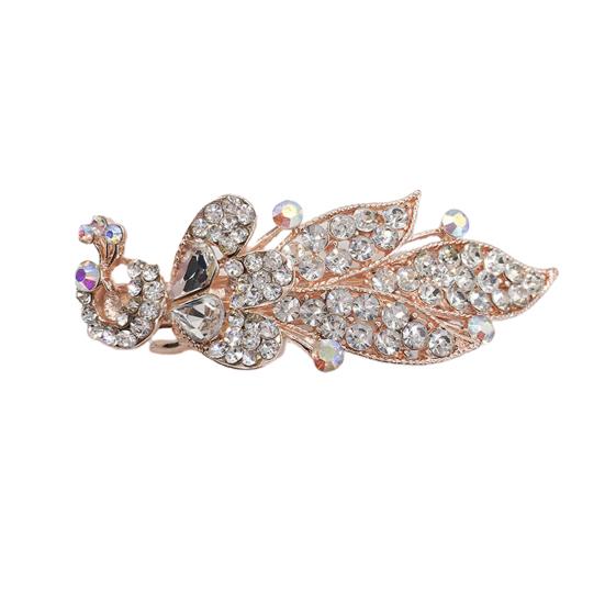 Fashion Women Rhinestone Hair Clip Flower Barrettes Hairpin Spring Headwear
