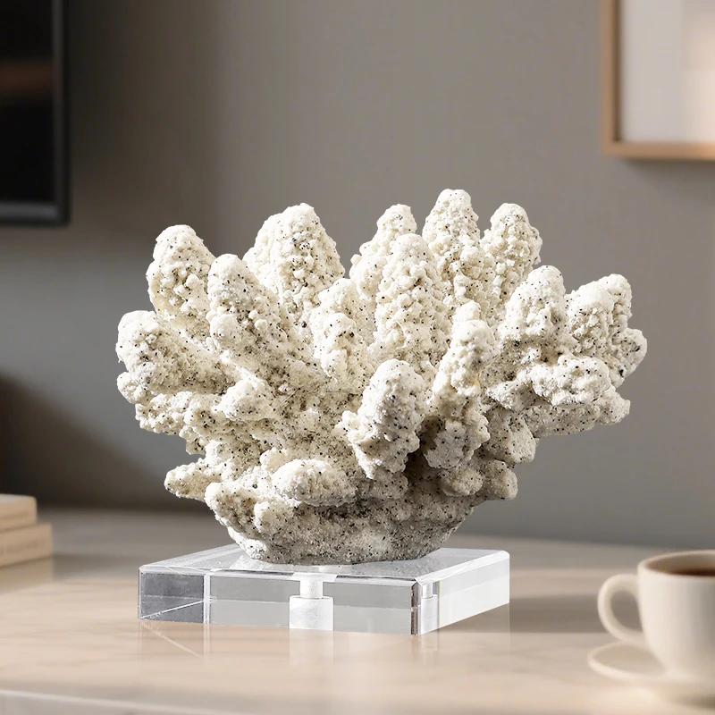 Resin Handicrafts Simulated Coral Ornaments Irregular Coral Sculpture Decorative Figurines Home Decoration Accessories