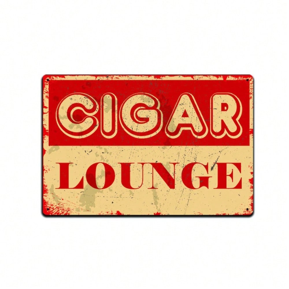 Vintage Cigar Tin Sign Metal Wall Art For Man Cave Bar Garage Decor Rustic Retro 12x8 Inch