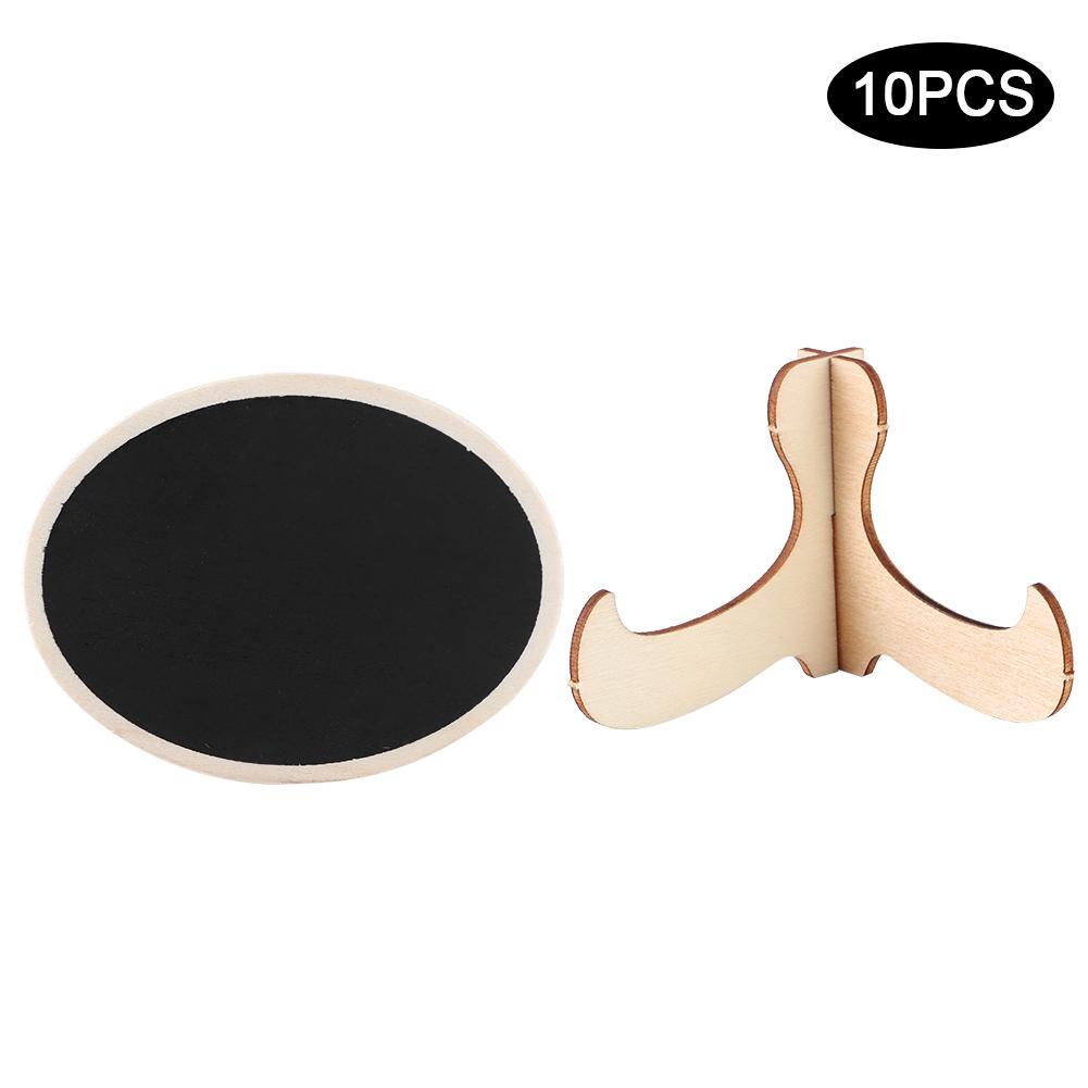 10Pcs Wood Mini Display Blackboard Art Craft Desktop Message Board Ornament for Wedding Decor